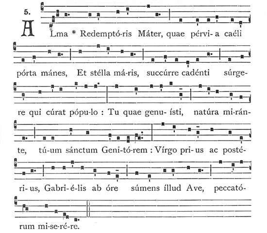 전례를 위한 음악, 음악을 통한 전례 (17) 성모 찬송가 ③ : Alma Redemptoris Mater