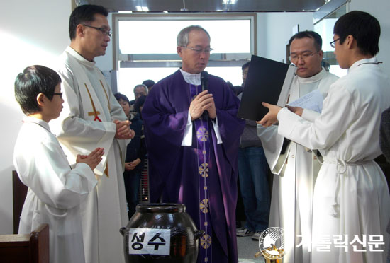 수원교구 청덕성모승천본당, 임시성당 입당미사