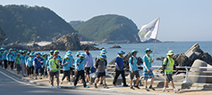 춘천교구 청년들, 주문진~묵호성당 70km 도보순례