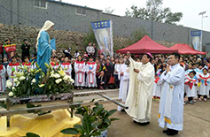 중국 지난교구 후좡본당 성모성월 예식