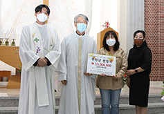 수원교구 제1대리구 대천동본당·공생공빈밀알사회적협동조합, 본지 ‘사랑 나눌수록 커집니다’ 소개된 이준희군에 성금