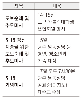 ‘오월 광주’ 42주년… 교회도 행사 다채